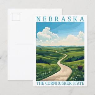 Carte Postale Nebraska l'État des Éplucheurs de Maïs USA Voyage 