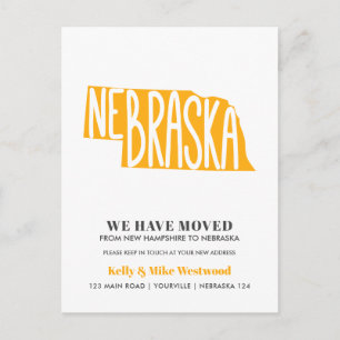 Carte Postale NEBRASKA Nous avons déménagé Nouvelle adresse Nouv