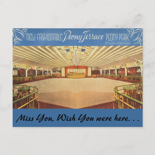 Carte Postale Nebraska, Peony Terrace, Omaha (Devant)