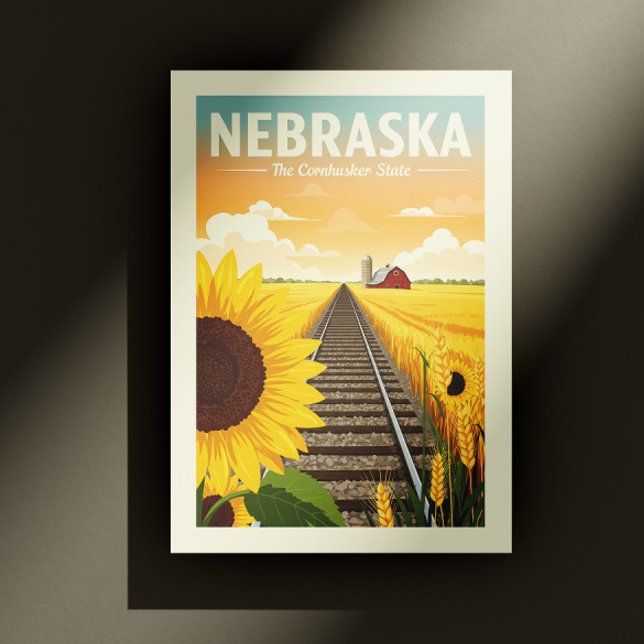 Carte Postale Nebraska vintage (Créateur téléchargé)
