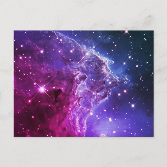 Carte Postale Nebula tête de singe violet Hipster (Devant)