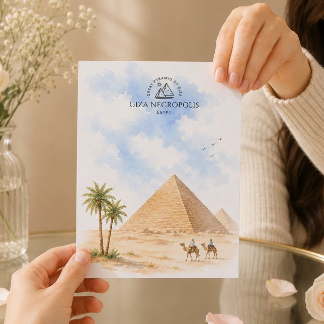 Carte Postale Nécropole de Gizeh, Grande Pyramide de Gizeh | Voy (Giza Necropolis, Great Pyramid of Giza | Travel Postcard)