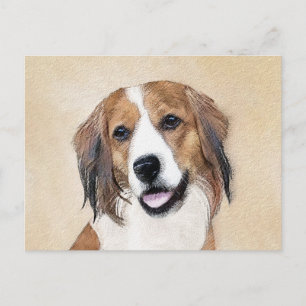 Carte Postale Nederlandse Kooikerhondje Peinture - Chien Art