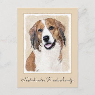 Carte Postale Nederlandse Kooikerhondje Peinture - Chien Art