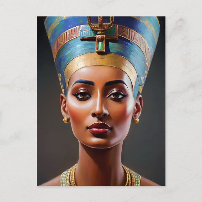 Carte Postale Nefertiti Portrait Art original (Devant)