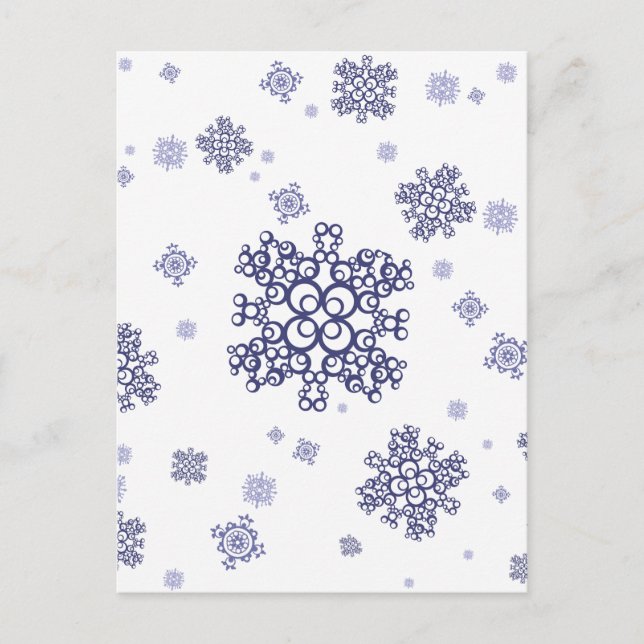 Carte Postale Neige bleue (Devant)