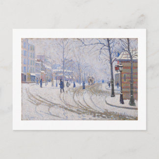 Carte Postale Neige, Boulevard de Clichy, Paris, 1886