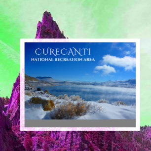 Carte Postale Neige d'hiver à Blue Mesa Resrvoir, Curecanti NRA