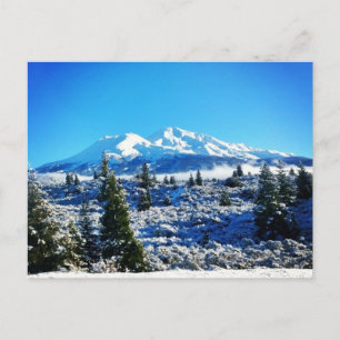 Carte Postale Neige d'hiver à Mount Shasta, CA