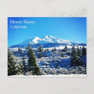 Carte Postale Neige d'hiver à Mount Shasta, CA