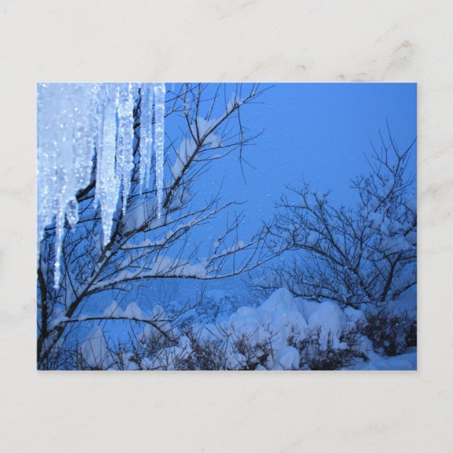 Carte Postale Neige - hiver (Devant)