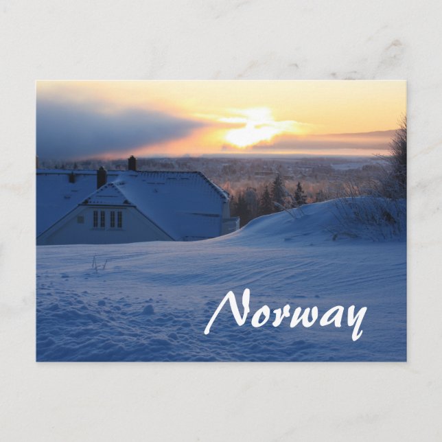 Carte Postale Neige norvégienne/Norvège (Devant)