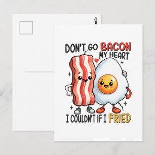 Carte Postale N'enlevez pas le Bacon de mon cœur