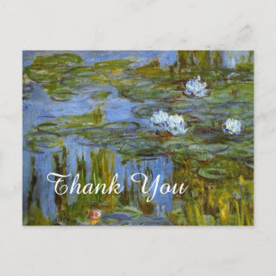 Carte Postale nénuphar Claude Monet vintage merci