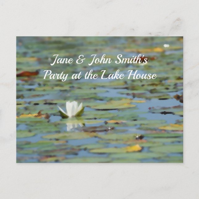 Carte postale nénuphar Lake Flower Watercolor (Devant)