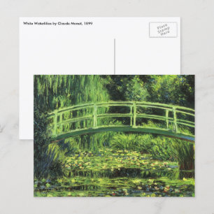 Carte Postale Nénuphars blancs par Claude Monet, Art Vintage