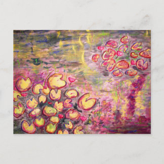 Carte Postale nénuphars fleurissent