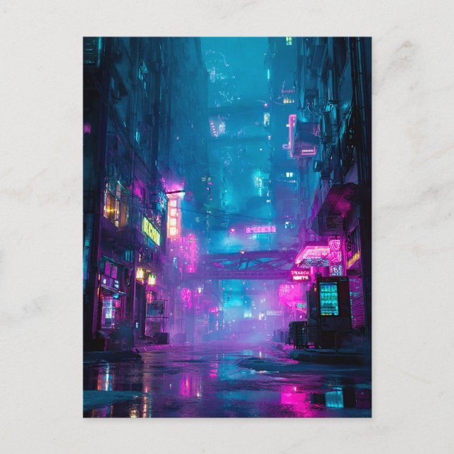 Carte Postale Néon après minuit (Devant)