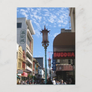 Carte Postale Neon Bouddha Chinatown SF Photocartes postales
