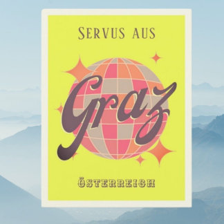 Carte postale néon disco Graz Autriche Autriche