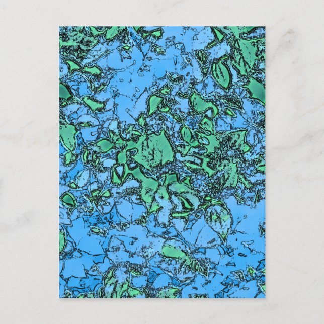 Carte Postale Neon Feuilles 1 (Devant)