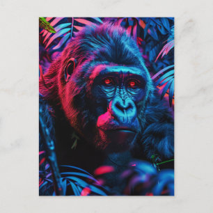 Carte Postale Neon Gorilla
