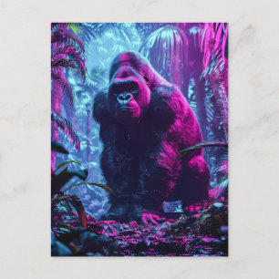 Carte Postale Neon Gorilla