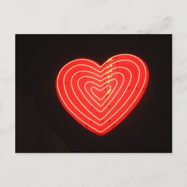Carte Postale Neon Heart 2 (Devant)