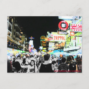 Carte Postale Neon khaosan