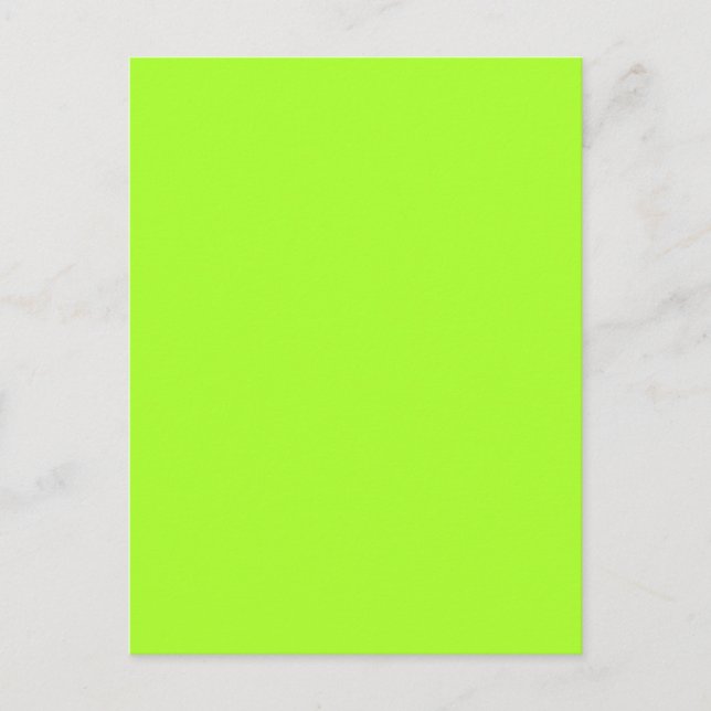 Carte Postale Neon Limeade Jaune Vert Solid Couleur Arrière - pl (Devant)