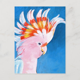 Carte Postale Neon Mohawk - Pink Cockatoo