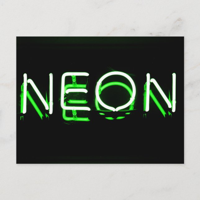 Carte Postale NEON - Panneau vert néon (Devant)