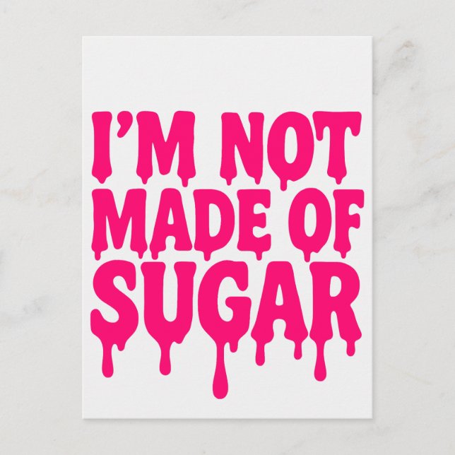 Carte Postale Neon Pink Drip - Personnalisable (Devant)
