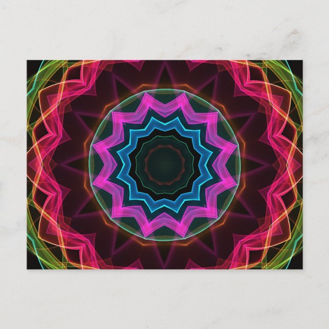Carte Postale Neon Rainbow Star (Devant)