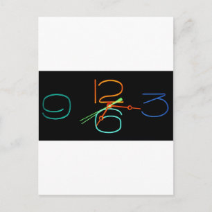 Carte Postale Neon Time