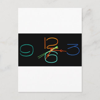 Carte Postale Neon Time