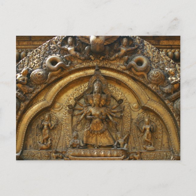 Carte Postale Népal Deity Carving (Devant)