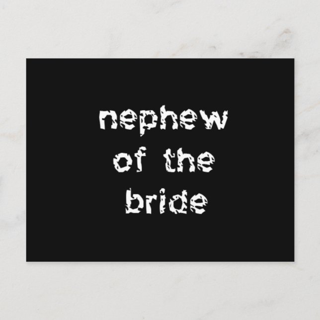 Carte Postale Néphew of the Bride (Devant)