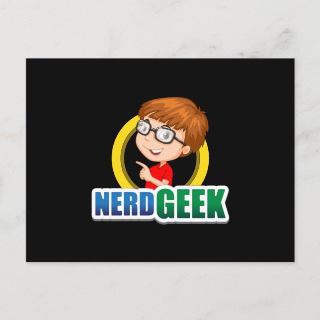 Carte Postale Nerd Geek Science Math Ordinateur Drôle Idée cadea (Devant)
