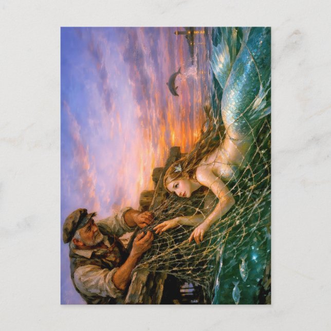 Carte Postale Nerithea et la Pêche Morale - Le Dilemme du Pêcheu (Devant)