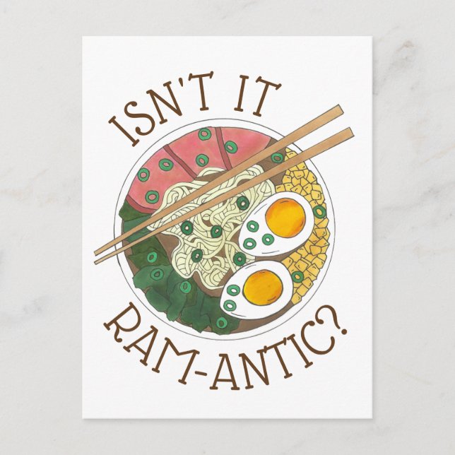 Carte Postale N'est-ce pas Ram-Antique (romantique) Ramen nouill (Devant)