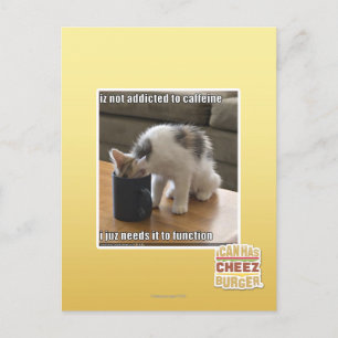 Carte Postale N'est pas accro à la caféine