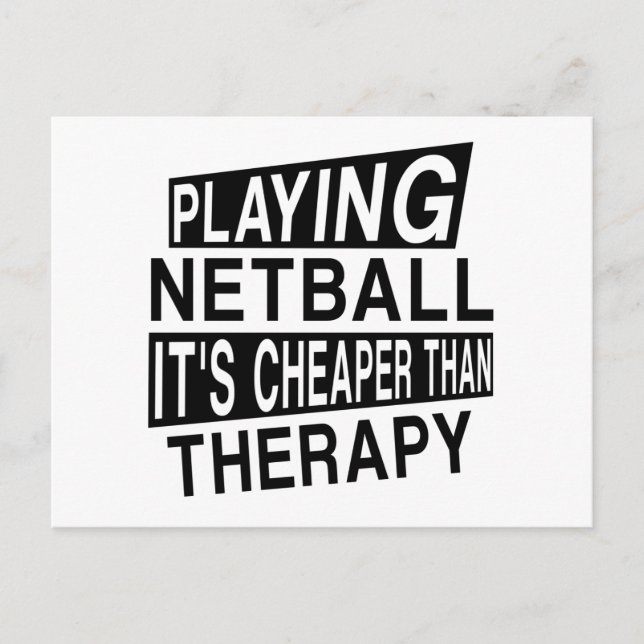 Carte Postale NETBALL Il Est Moins Cher Que Thérapie (Devant)