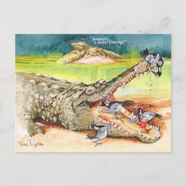 Carte Postale Nettoyer les dents (Devant)