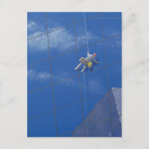 Carte Postale Nettoyeur de fenêtres 1990