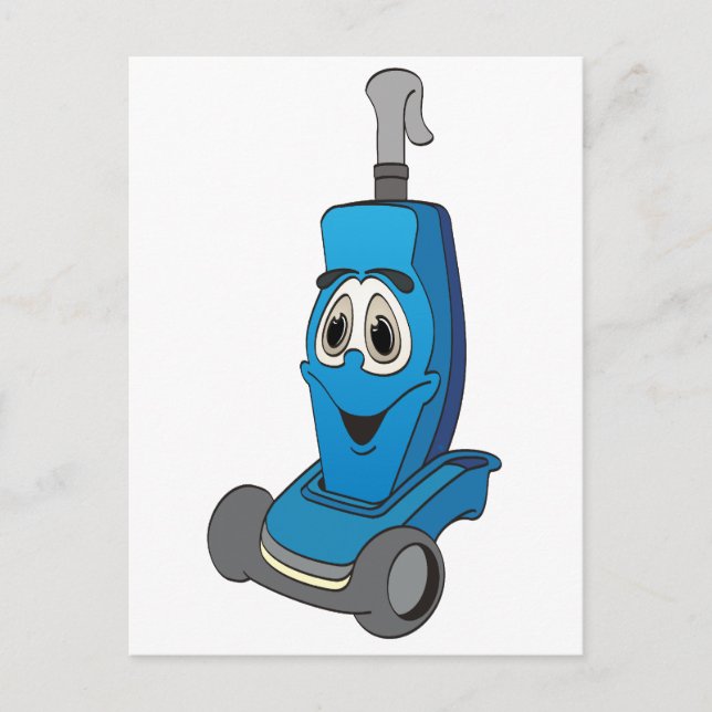 Carte Postale Nettoyeur de vide bleu (Devant)