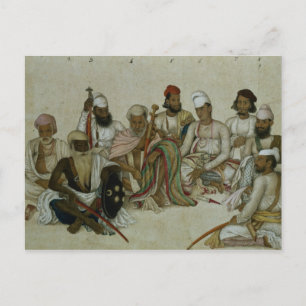 Carte Postale Neuf courtisans et serviteurs du Raja