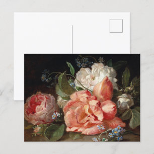 Carte Postale Neugebauer J. Un Bouquet de Fleurs avec des Roses.