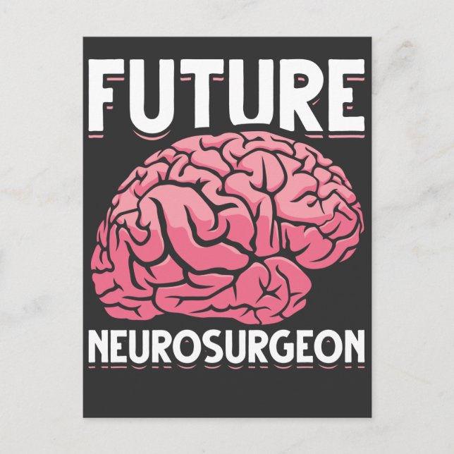 Carte Postale Neurochirurgien Étudiant Funky Cerveau Neuro Chiru (Devant)