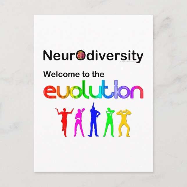 Carte Postale Neurodiversité Bienvenue dans l'Évolution (Devant)